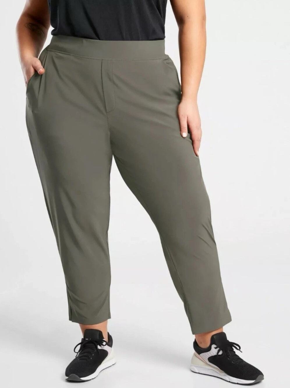 Athleta Pants Womens 18 Mountain Green Brooklyn Ankle Athletic City Gym Hiking
